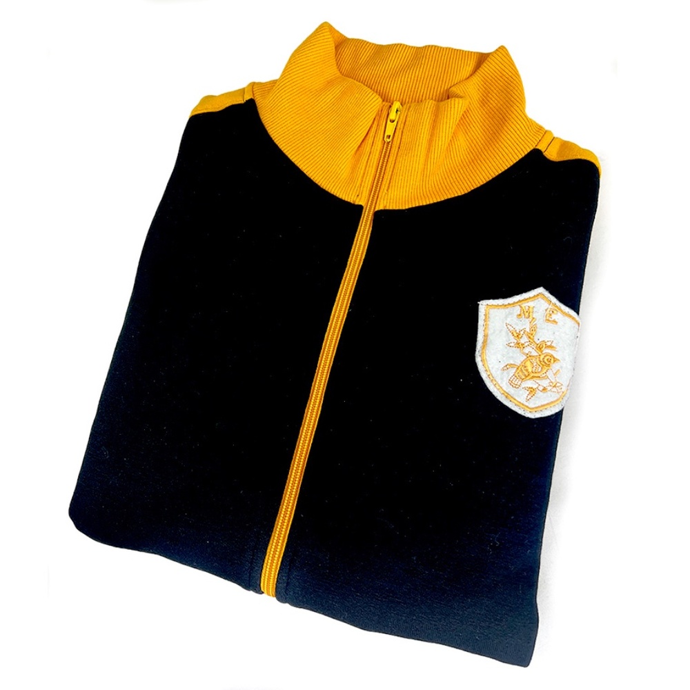 Black & Yellow Vintage ME Zippered Sweatshirt from Japan